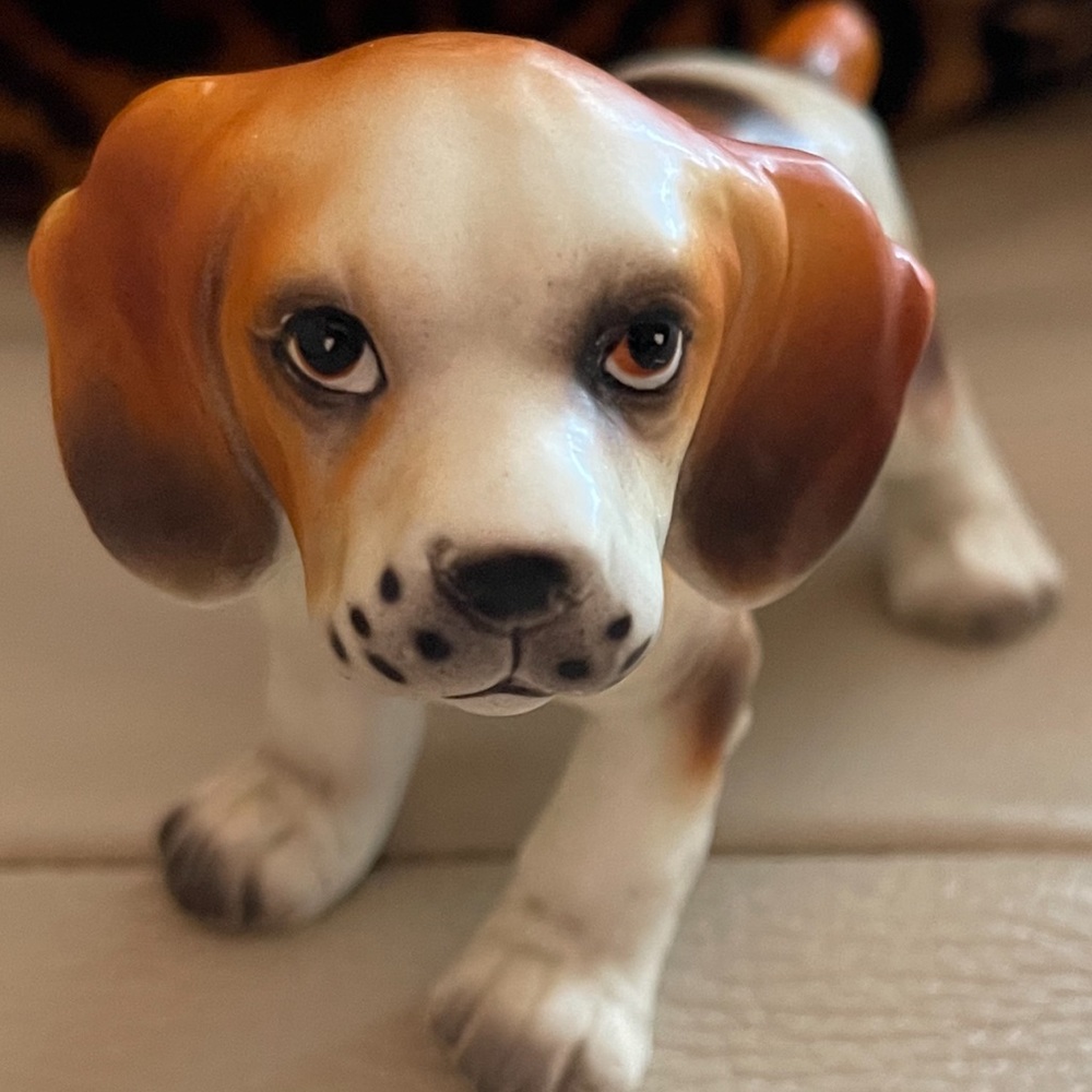 Vintage Beagle Puppy Figurine from Japan
